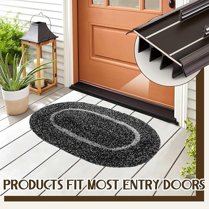 Pushglossy 2 Pcs Kerf Style 36" Door Bottom Seal Threshold Brown | 36" Long 1 - Image 6