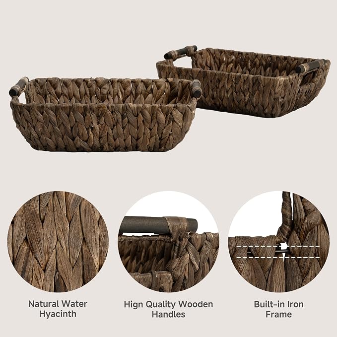 StorageWorks Wicker Storage Basket, Organizing Baskets - Image 3