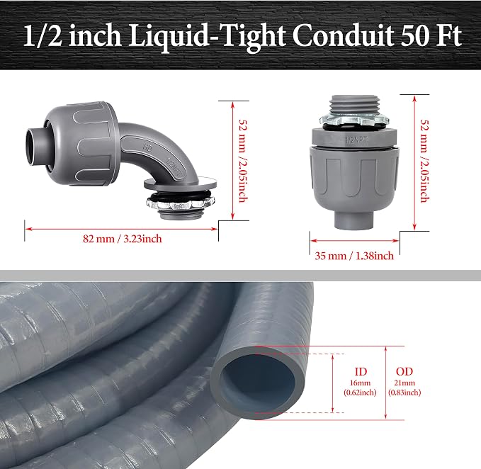 50 Foot Liquid-Tight Conduit Kit - Image 2