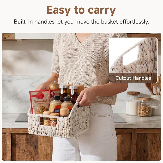 StorageWorks Pantry Baskets for Organizing, Wicker Baskets - Image 3