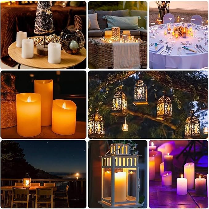 Flameless Candles with Remote Control Waterproof Outdoors & Indoors, Battery - Image 8