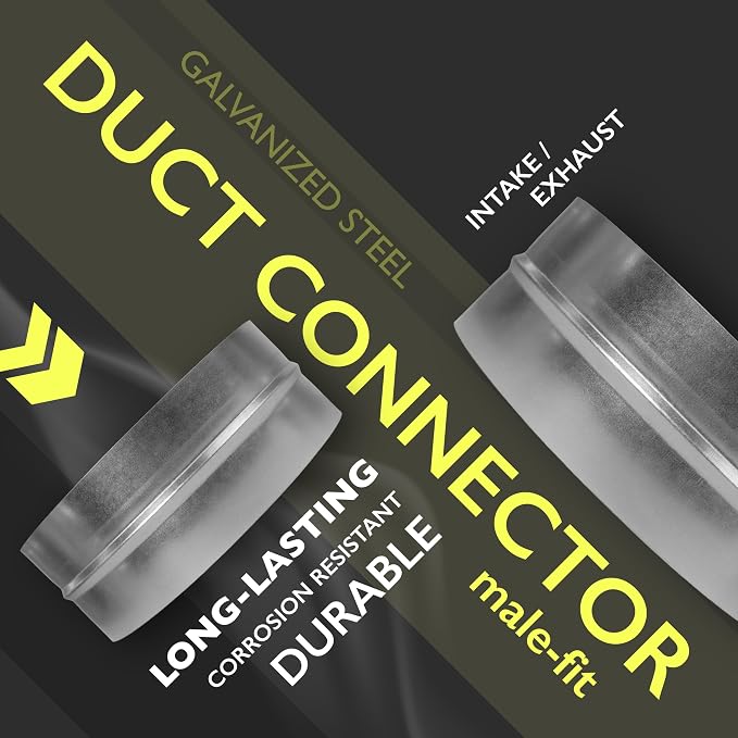 8 Inch Duct Connector for HVAC Ducting, Dryer Vent Hose - Image 3