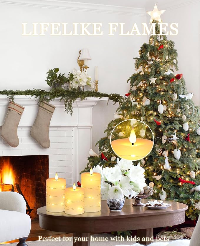Flameless Candles With Remote, Battery Operated Candles LED Candles with string - Image 6