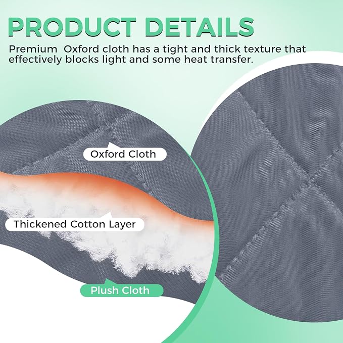 Thicken Cotton Layer Thermal Window Cover 30"x56" | Window Insulation - Image 5