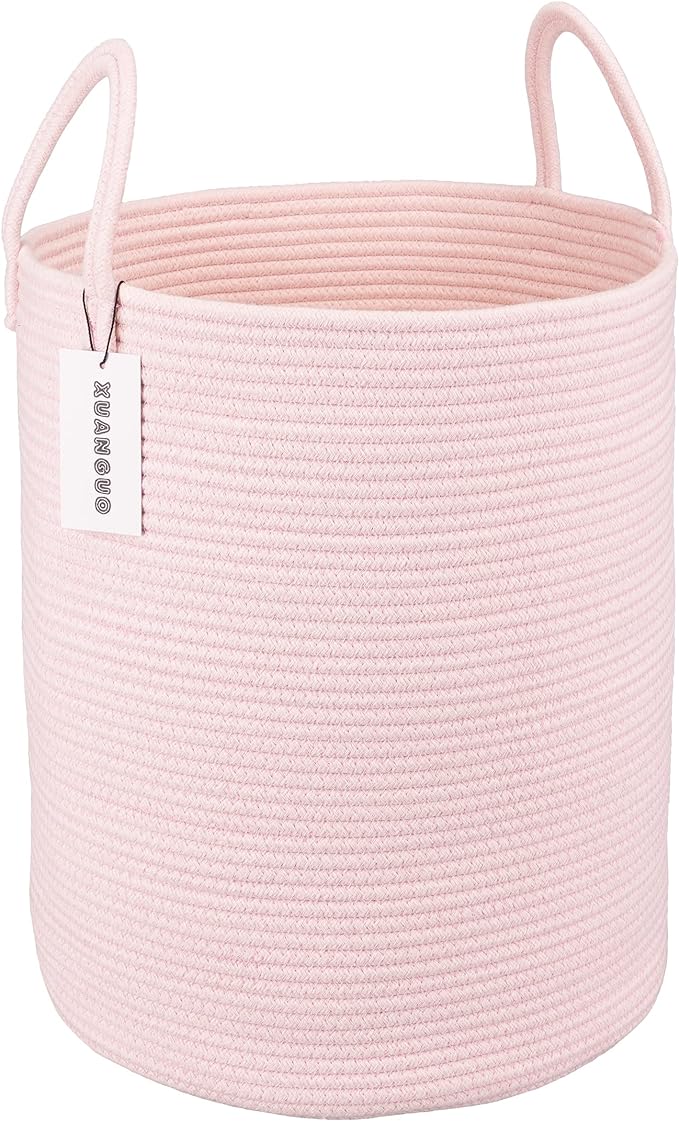XUANGUO Cotton Rope Laundry Basket Hamper by XUANGUO
