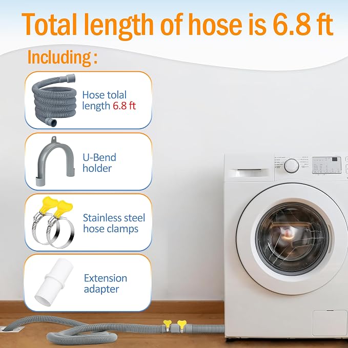 MyLifeUNIT Washing Machine Drain Hose, Washer Drain Hose Extension Kit - Image 7