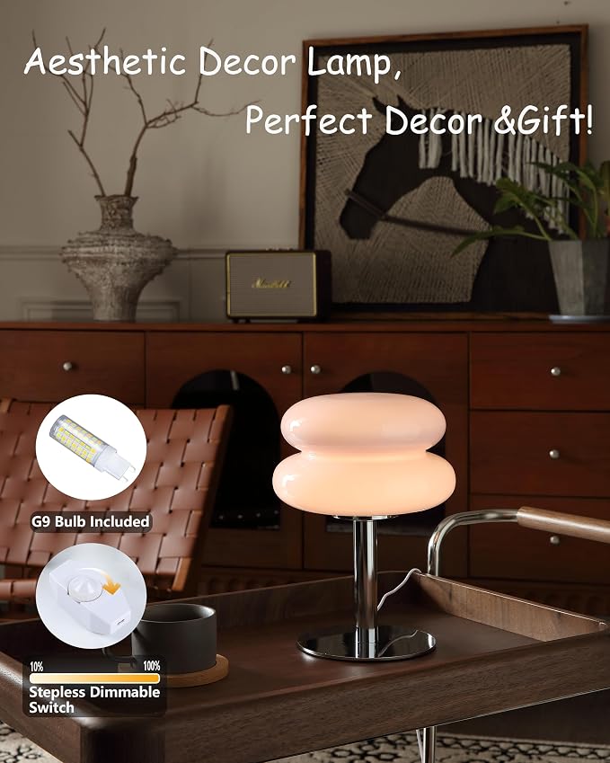 Glivpny Mushroom Table Lamp, Mid Century Modern Decor Lamp | Cool Desk Lamps - Image 4