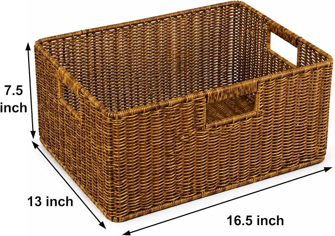 Jumbo Wicker Basket, Rectangular Wicker Basket - Image 5