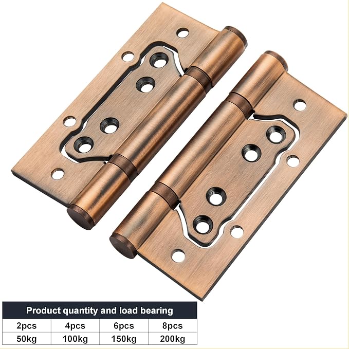 Non-Mortise Door Hinges, 5 Inch-304 Stainless Steel, Heavy Duty Door Hinges - Image 2