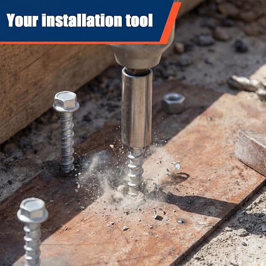 Tandefio 120 Pack 3/8 x 3 Concrete Anchors and Screw Kits Galvanized | Large - Image 6