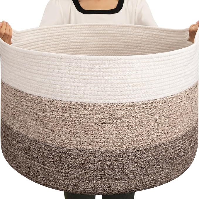 OIAHOMY 105L Extra Large Blanket Basket by MasterofSpaceOptimization