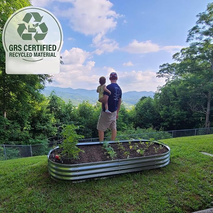 Rakukiri Raised Garden Bed GRS Certified Galvanized Planter Box Outdoor - Image 2