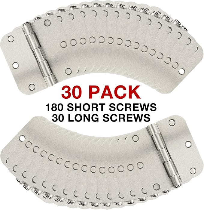 TDCHINGES Rounded Satin Door Hinges Brushed Nickel 3.5 Inch 5/8" Radius DIY | - Image 6