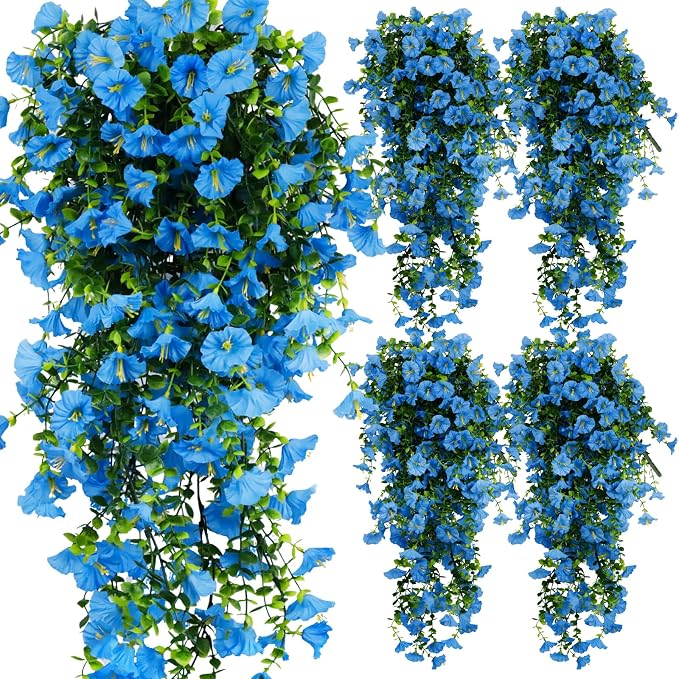 4-Pack Fake Hanging Plants, Faux Hanging Plant Artificial Greenery by Unknown