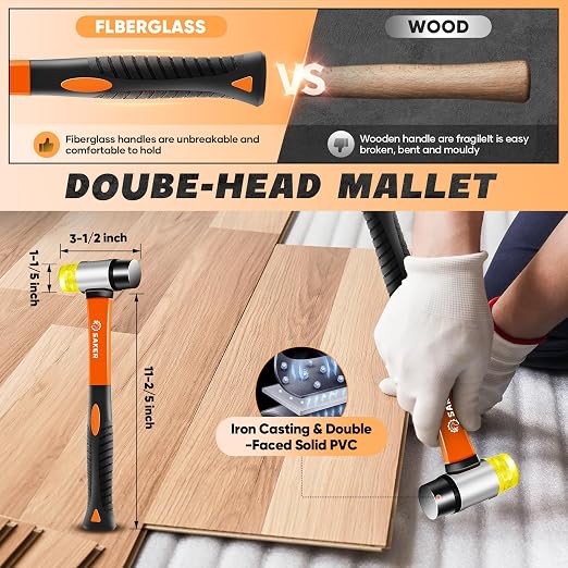 Saker Laminate Flooring Tools, 63-Piece Wood Flooring Installation Kit | LVP - Image 4