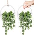 Der Rose 2 Pack Artificial Hanging Plants in White Pots by DerRose