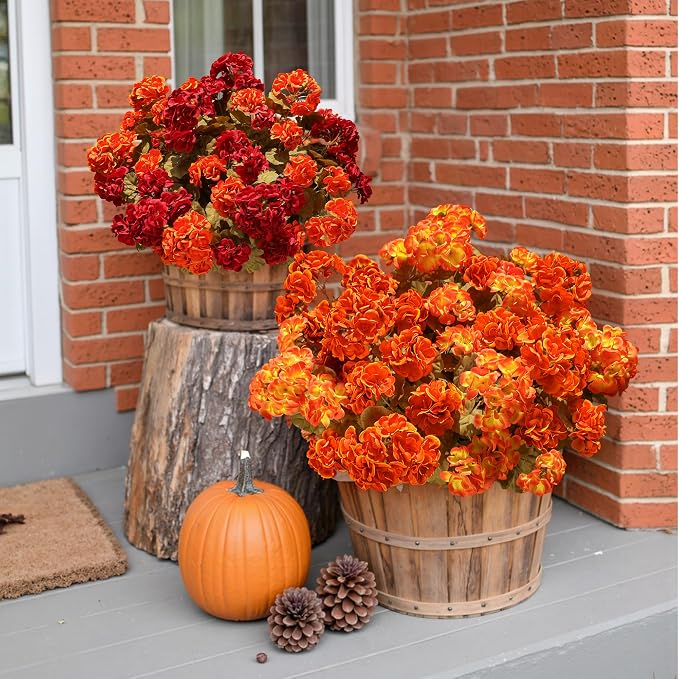 Fake Geraniums Artificial Flowers - Image 2