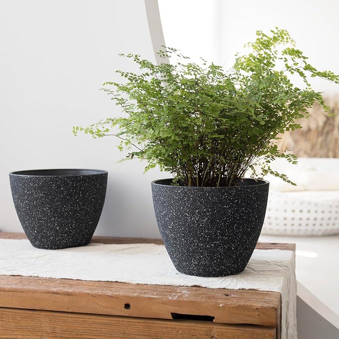 LA JOLIE MUSE Planter Pots, Indoor Outdoor Flower Pot, 7.5 Inch, Balcony and - Image 2