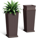 Set of 2 24 Inch Tall Plastic Planters by Acurax