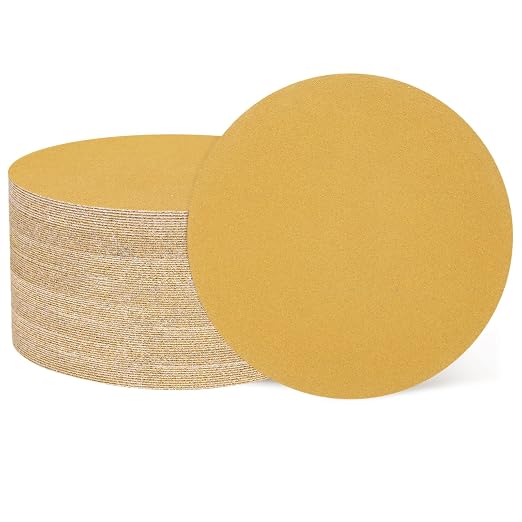 HARFINGTON 100 Pcs 5 Inch Sanding Discs 150 Grit Yellow Aluminum Oxide | Hook by HARFINGTON