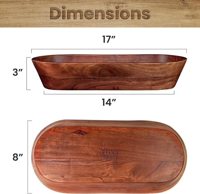 Wooden Dough Bowl - Image 2