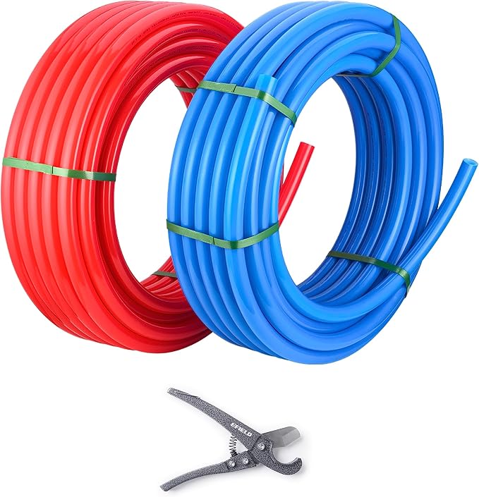 EFIELD 1/2 inch 2 x 300 ft Pex-b Pipe, 600 ft Length Blue & Red | NSF Certified by EFIELDPEXTUBING