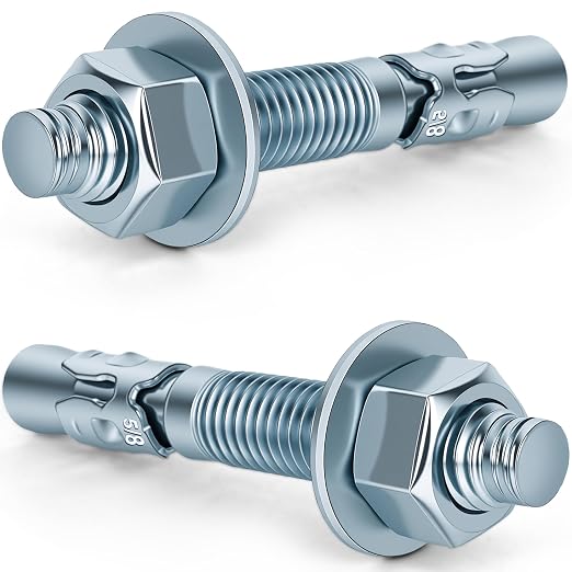 5/8 x 4-1/2 inch Wedge Anchors, Galvanized Concrete Anchors, Concrete Wall by Unknown