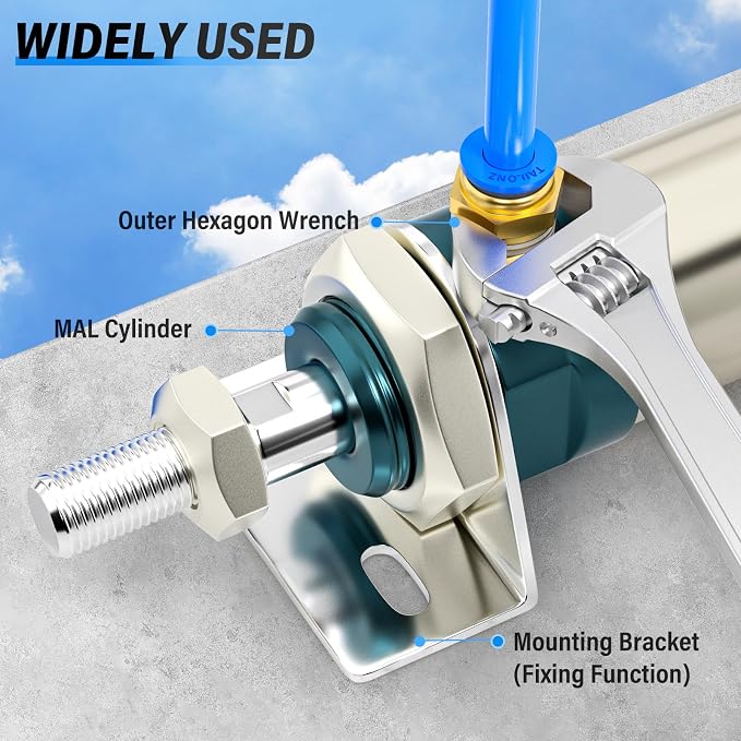 TAILONZ PNEUMATIC Blue Straight 4mm Tube OD x 1/8 Inch G Thread Push to Connect - Image 7