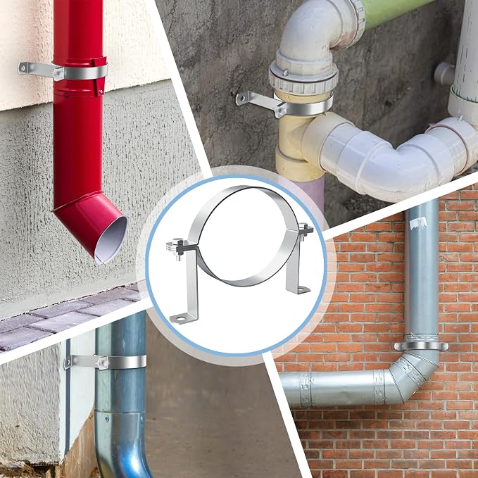 6 Inch B Vent Wall Strap Round Gas Vent Pipe Strap Adjustable Wall Strap Round - Image 4