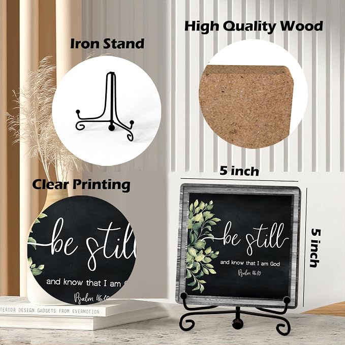 Home Decor, Farmhouse Be Still And Know That I Am God Shelf Decor - Image 2