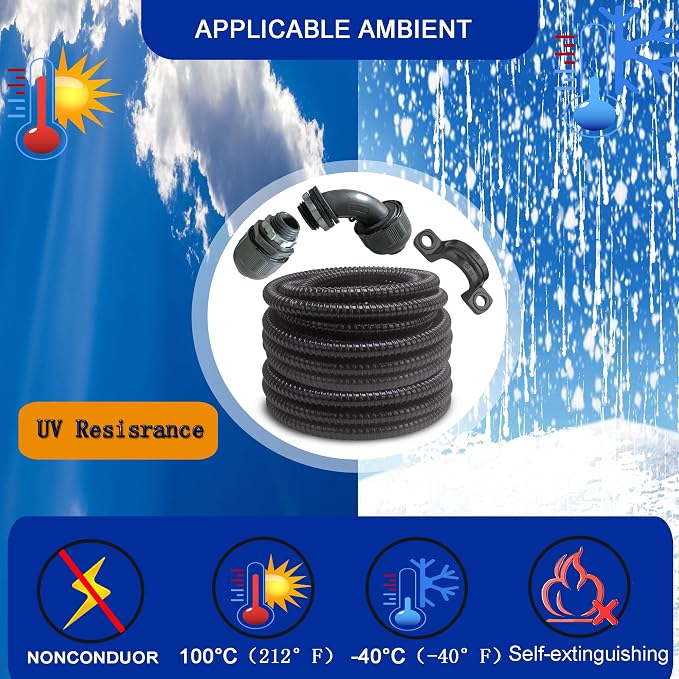 Yariwiz Black Special Extra Flexible Electrical Conduit Liquid Tight PVC - Image 5