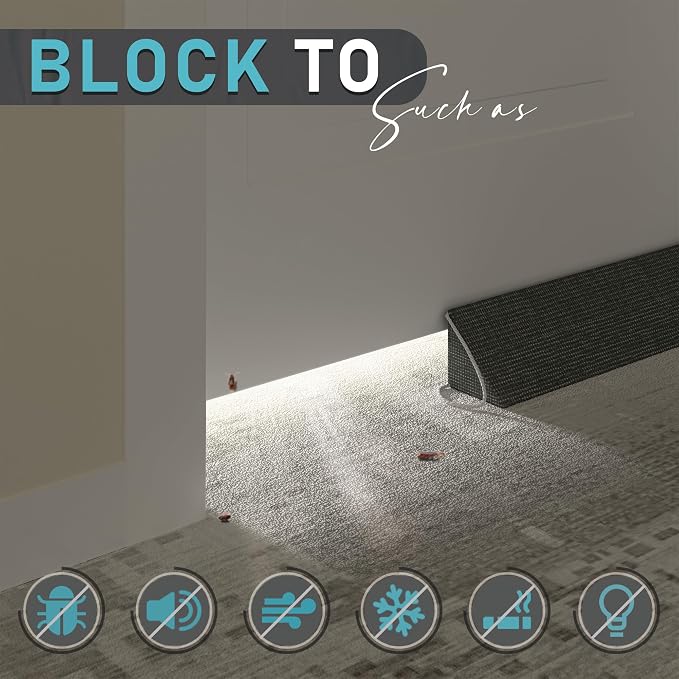 SYIPO Triangle Door Draft Stopper，35.4" New Weighted Under Door Draft Blocker - Image 4