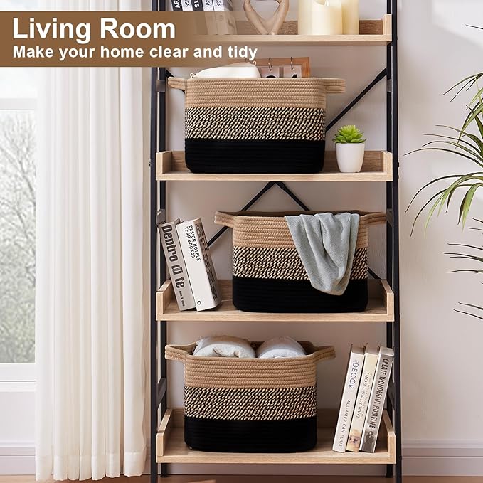 OIASKET Storage Basket for Organizing, Woven Baskets for Storage, Rectangle - Image 4