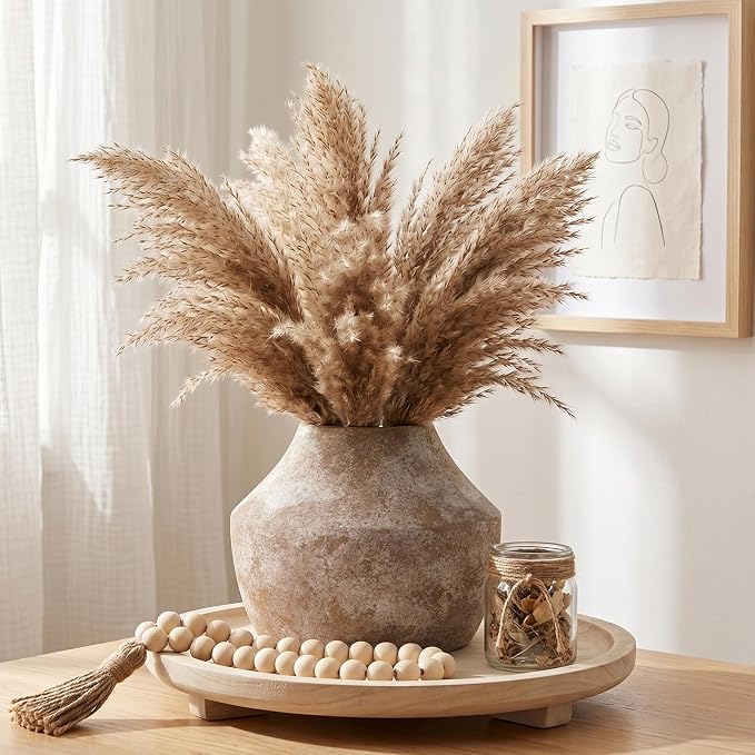 Ceramic Flower Vase for Centerpieces, 5.2in Pottery Small Ceramic Vases | - Image 4