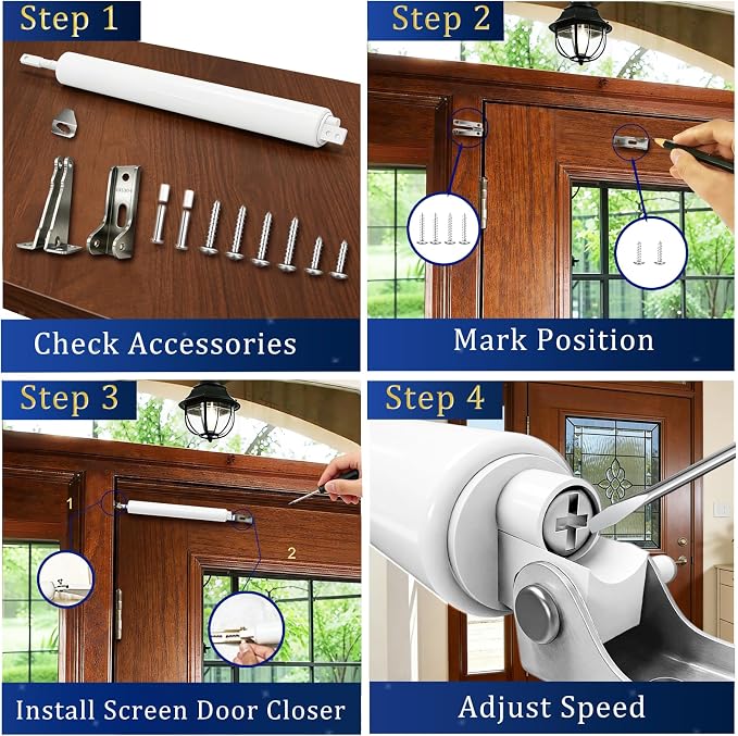 Heavy Duty Storm Door Closer, SUS 304 Stainless Steel Components | Adjustable - Image 6