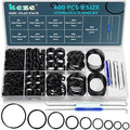 KEZE 400 Pcs Hydraulic O-Ring Flat Face Fittings 9 Size Buna-N 70A O Rings Seal by KEZE