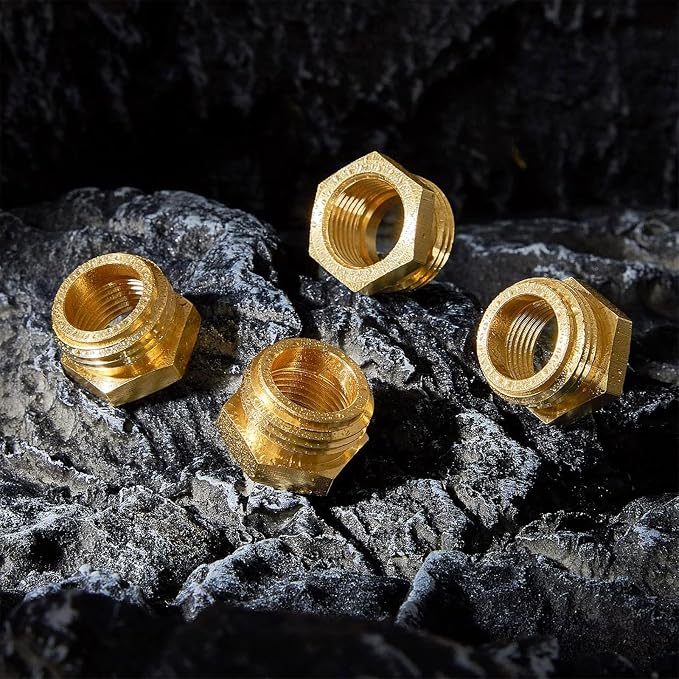4 Pcs Garden Hose Adapter, G1/2" Thread Female to 3/4" GHT Male Hose Connector - Image 5