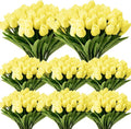 Janinka 100pcs Artificial Tulip Flowers Fake PU Tulips Faux Latex Bouquet by Janinka