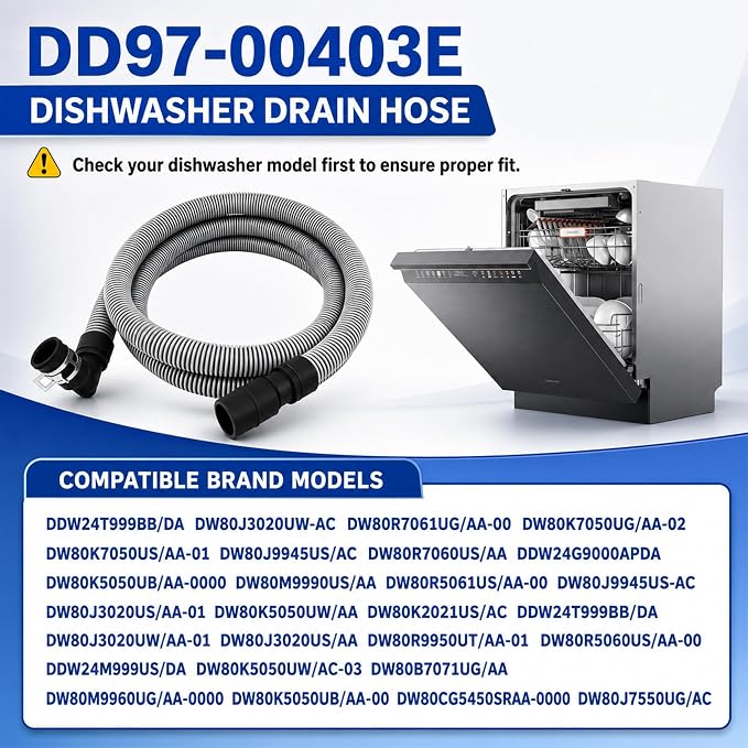 DD97-00403E Dishwasher Drain Hose - Image 4