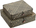 Hipiwe 2Pcs Flat Wicker Woven Basket by Hipiwe