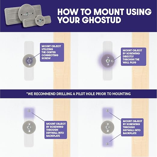 1" GHOSTUD - Heavy Duty Plastic Drywall Anchor Kit - 2 Pack - Image 8