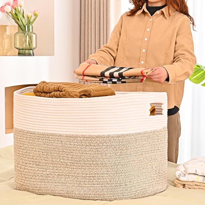 ICERZCZ Extra Large Blanket Basket by ICERZCZ