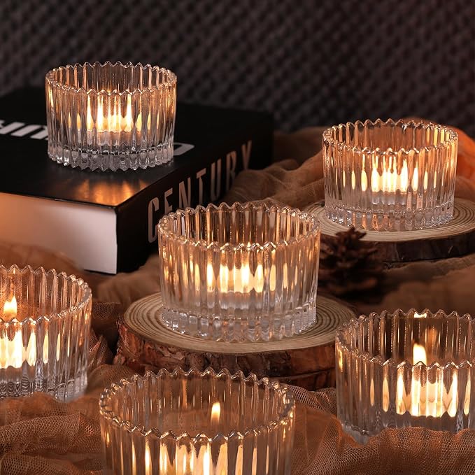 HAVITI 24 Pcs Large Tea Light Holders, Votive Candle Holders - Image 3