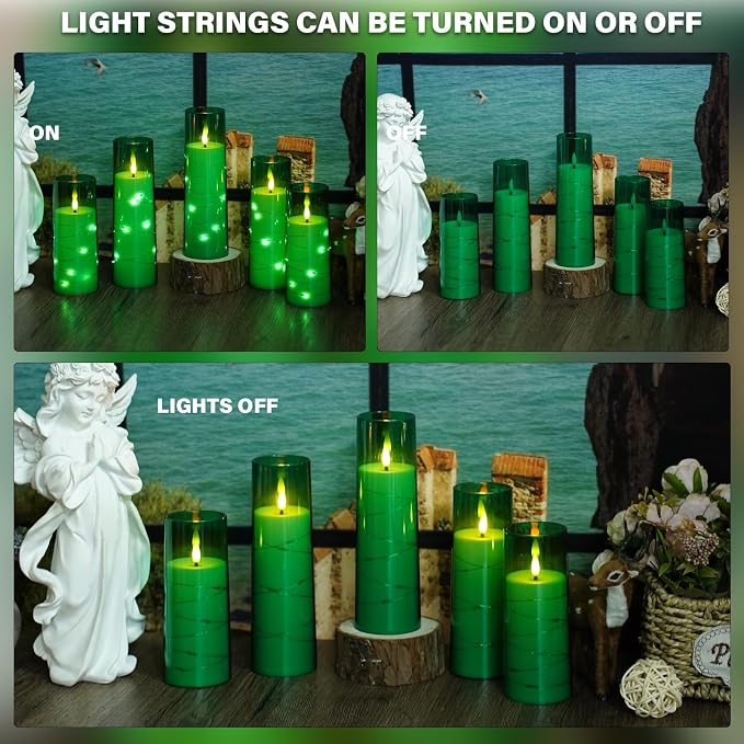 Nimiko Flickering Flameless LED Candles, Battery Operated Candles 9 Pcs - Image 4