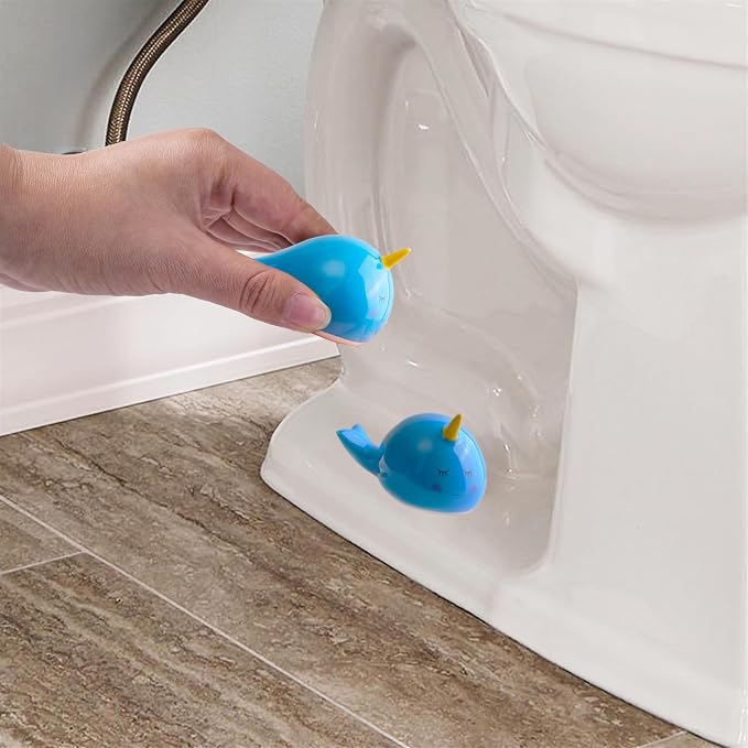 Blue Whale Toilet Floor Bolt Covers, Ceramic Whale Toilet Bolt Caps, Cute - Image 6