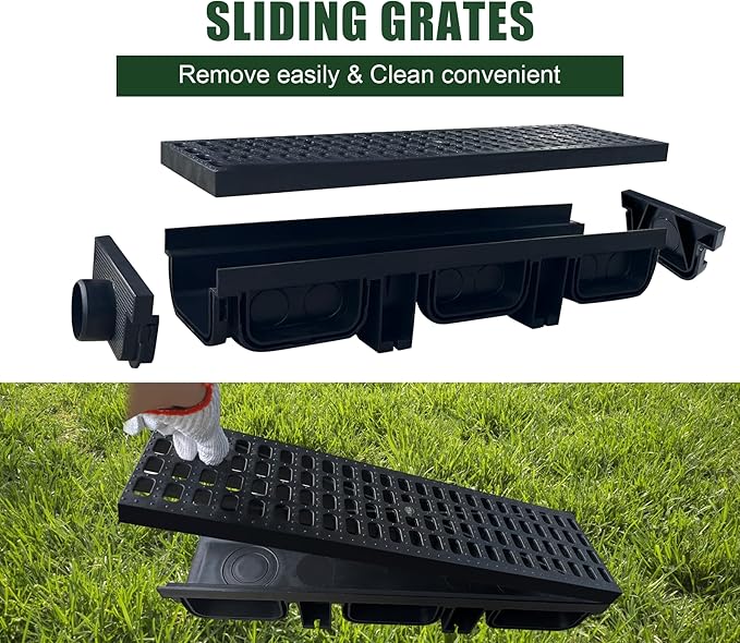 6 Pack 19.7x5.5x3.7 in. A15 Channel Drain - Image 5