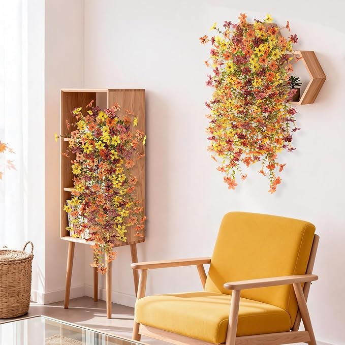 INQCMY Artificial Fake Hanging Flowers Plants - Image 5