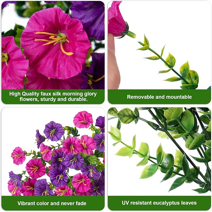 2 PCS Artificial Faux Hanging Flowers Plants - Image 4