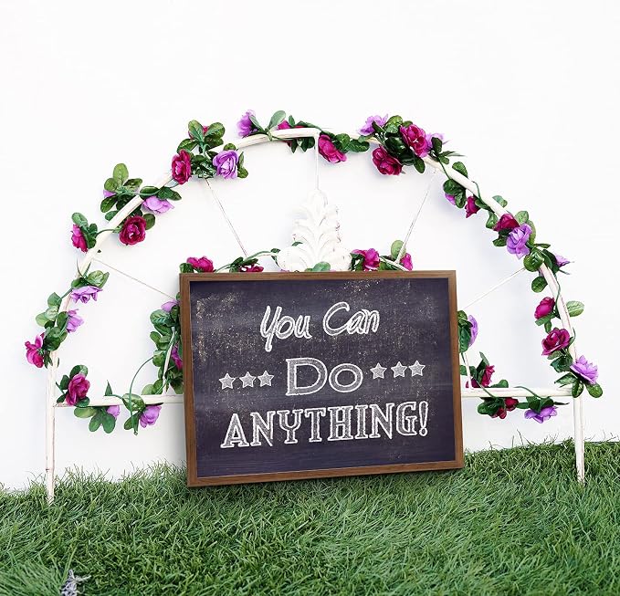 6Pcs x 8.2FT Artificial Flower Garland Rose Vine Decor, Hanging Faux Roses - Image 6