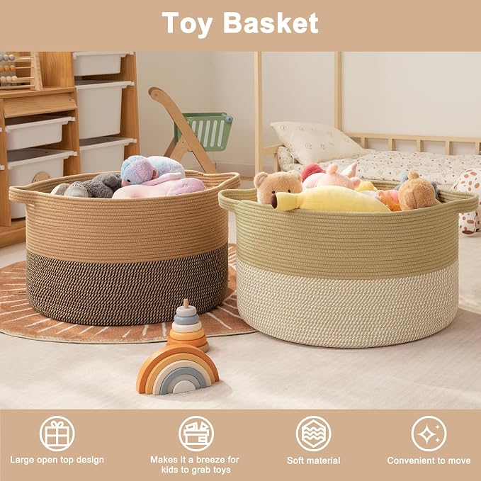 OIAHOMY 115L Extra Large Blanket Basket - Image 3